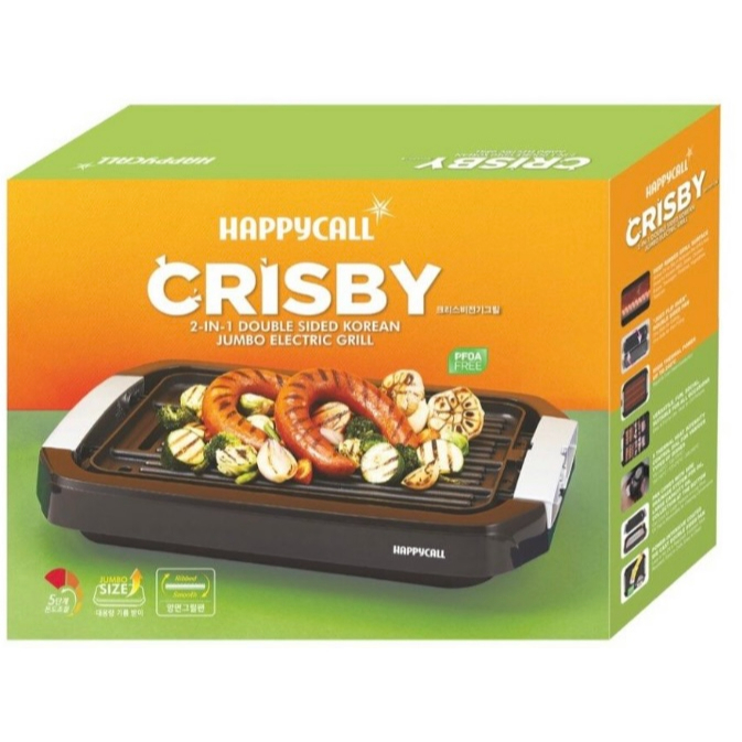 Happycall Crisby 2in1 Double Sided Korean Jumbo Electric Grill (4103