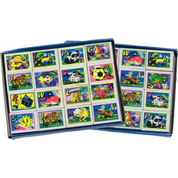 48pcs/box ABC Colourful Pictorial Eraser with Alphabet depicting ...