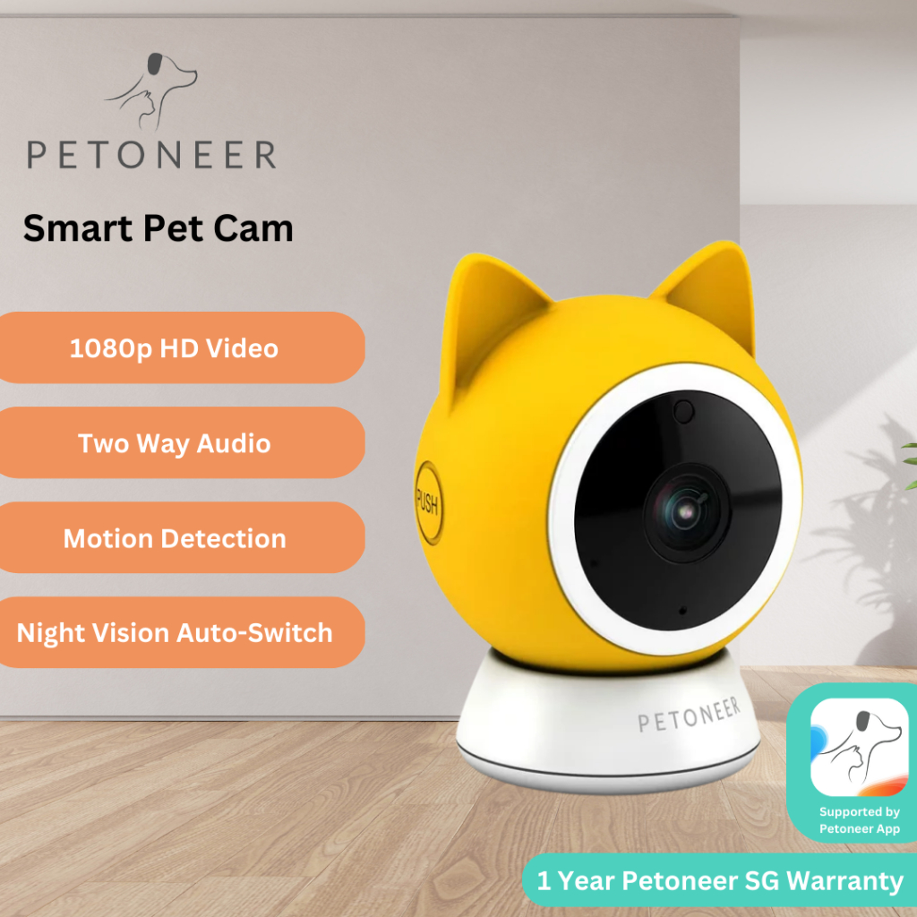 [Official Petoneer SG] Smart Pet Camera 1080P HD Video Two Way Audio