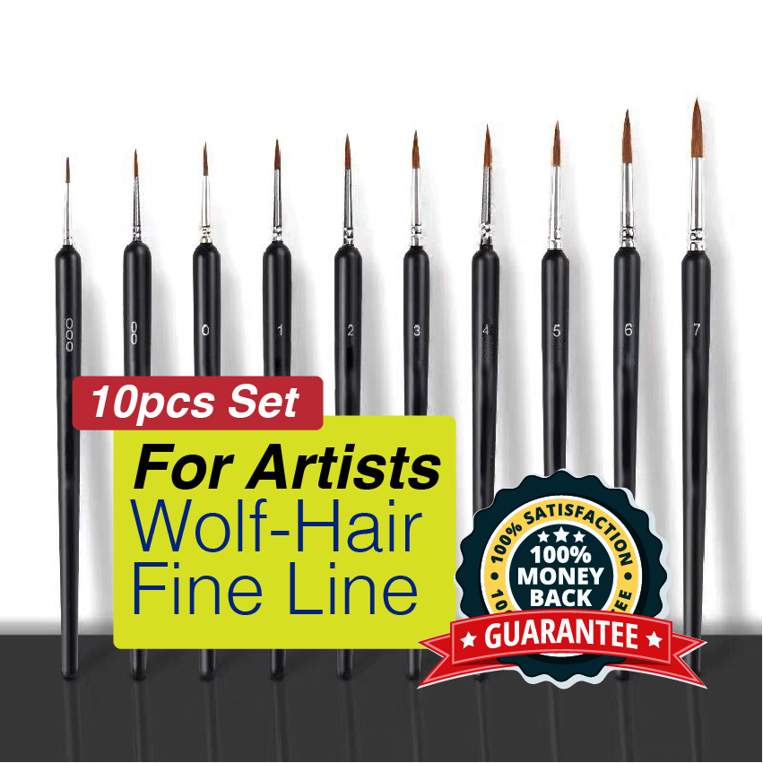 SG 10pcs Fine Tip Paint Brushes Set for Miniature Painting Professional