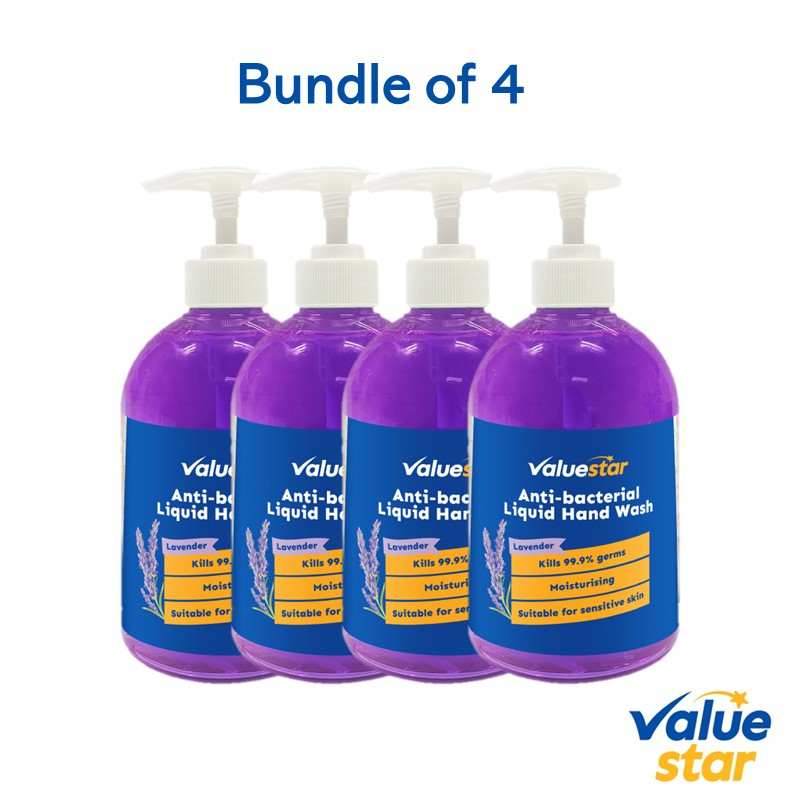 [bundle Of 4] Valuestar Anti Bacterial Liquid Hand Wash 500ml