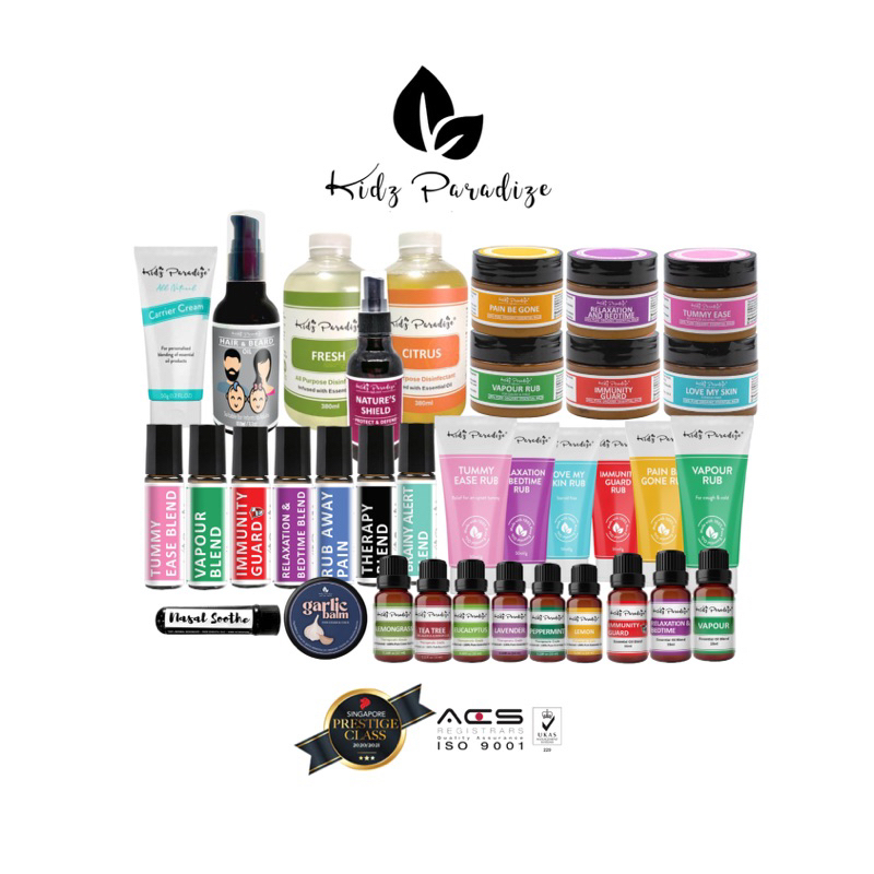 ?Ready Stock? Kidz Paradize KIDZPARADIZE Organic Natural Baby Newborn Balms Roll Ons Blends Essential Oils Vapour Rub