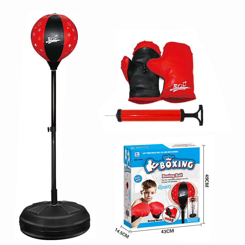 78120cm Height Adjustable Punching Bag With Stand Set Kids Boxing