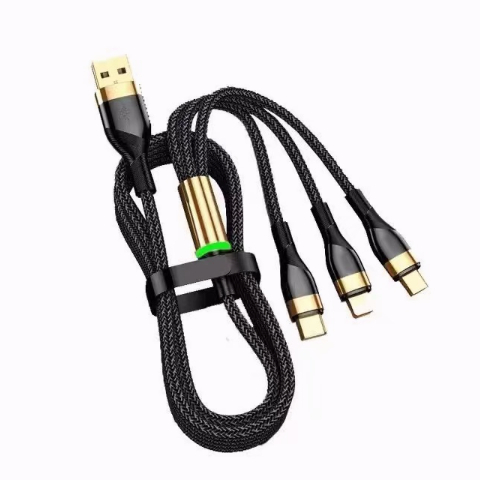 3 In 1 super fast charge USB charging cable data cable suitable for all mobile phones