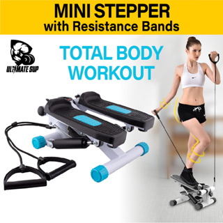 Health & Fitness Mini Steppers for Exercise,Vertical Climber Stair Stepper  Exercise Home Workout Equipment with Resistance Bands for Full Body
