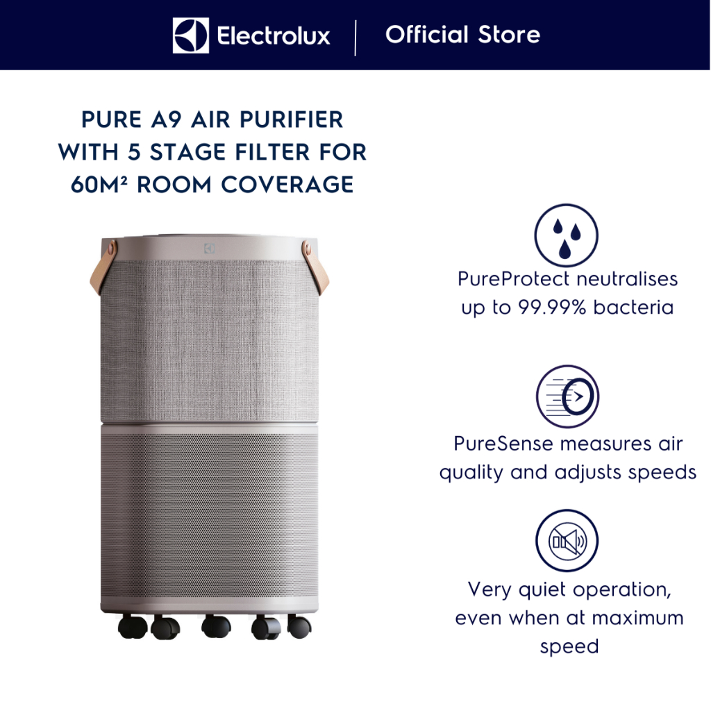 Electrolux PA91406GY, Pure A9 Air Purifier with 2 Years Warranty