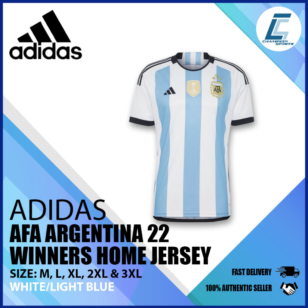 Adidas Men's AFA Argentina 22 Winners Home Jersey (IB3597) | Shopee ...