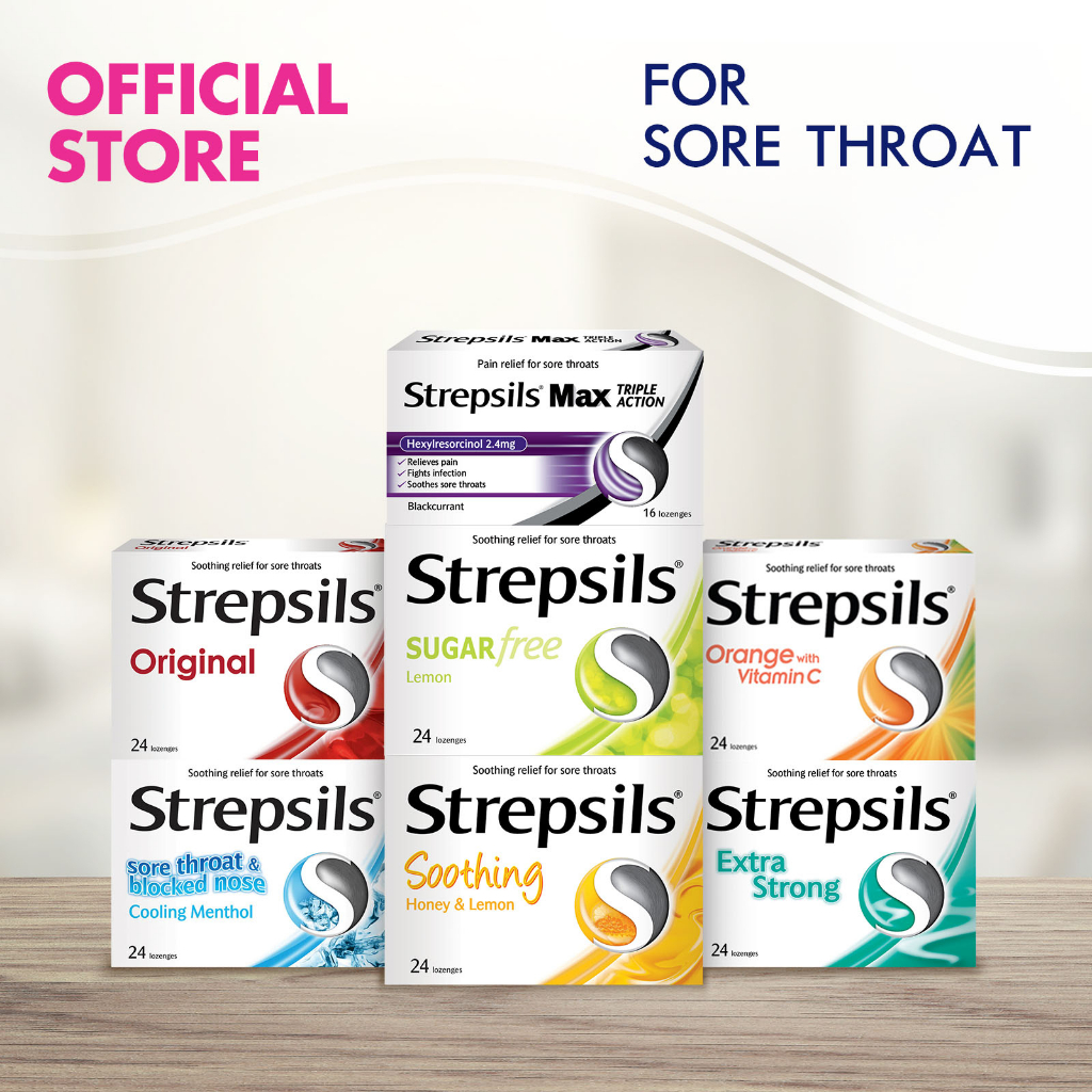 (Flavors Available) Strepsils Lozenges for Sore Throat 24 Lozenges Shopee Singapore