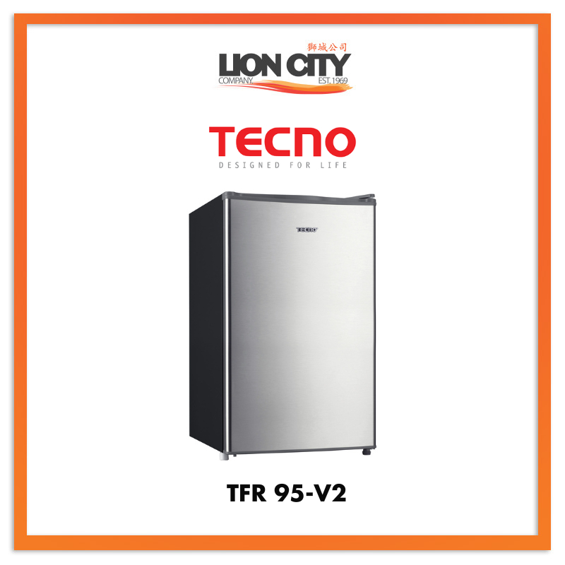 Tecno TFR 95V2 Mini Fridge Bar Fridge 90L Stainless steel Tecno Fridge 2 Ticks Shopee Singapore