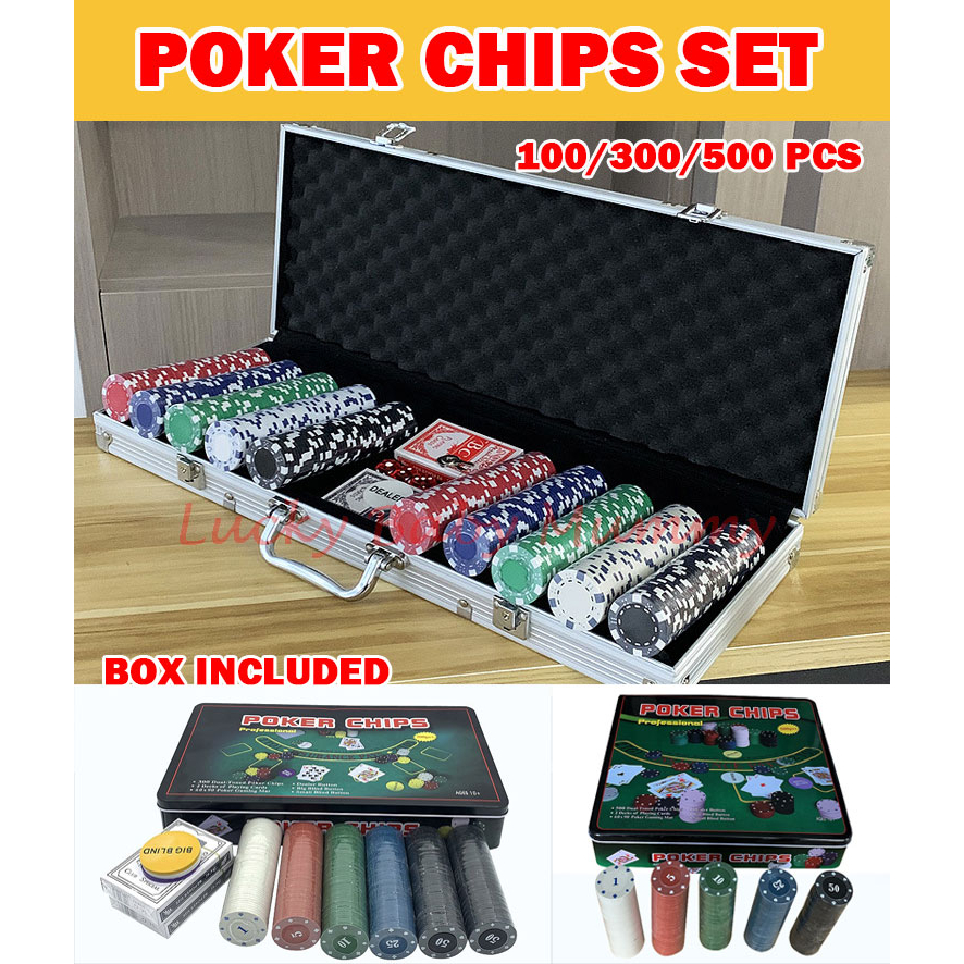 POKER Chips Set Suitcase Casino Gambling Chips Token Texas
