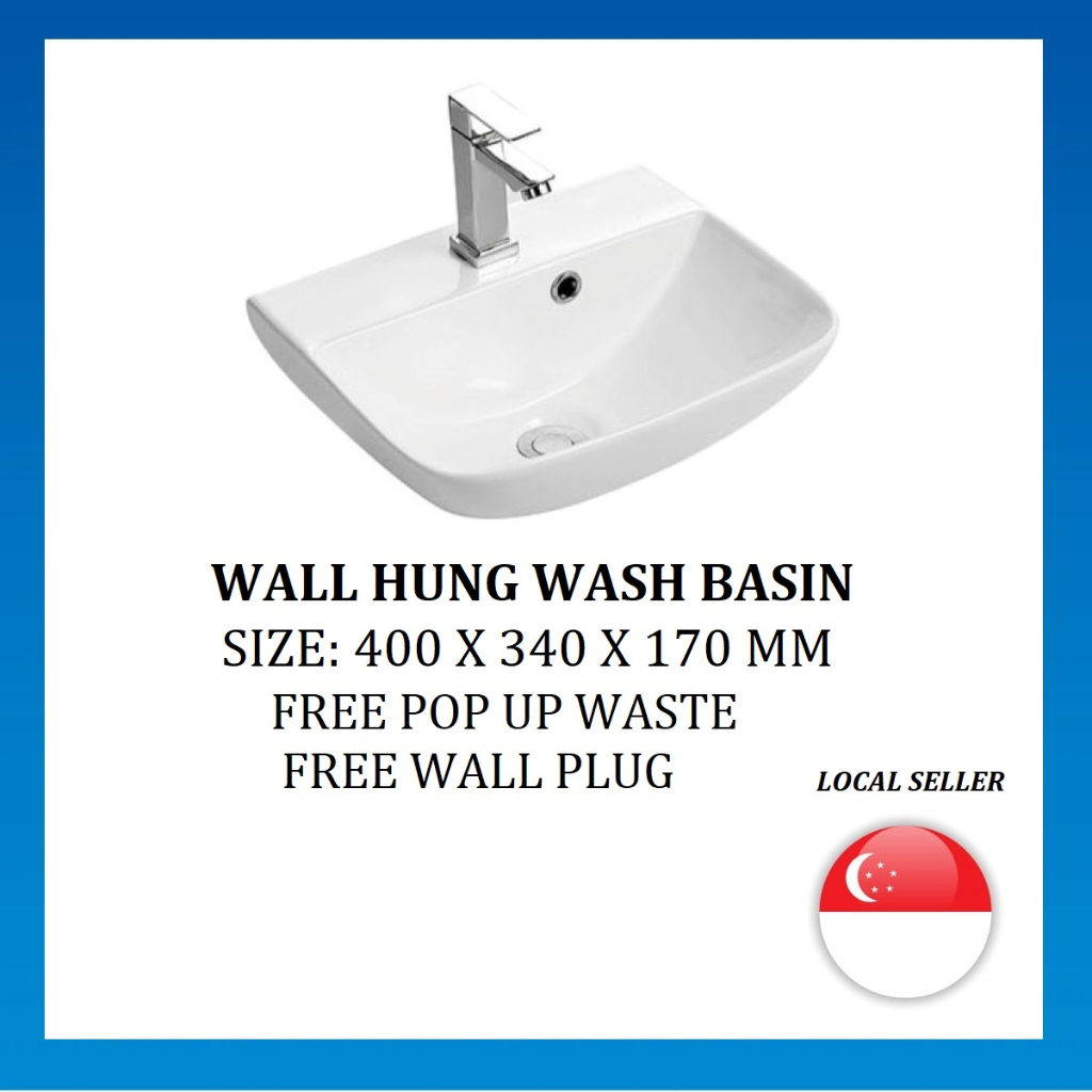 Minimalistic Wall hung wash basin with gentle smooth curvy edge. Free ...