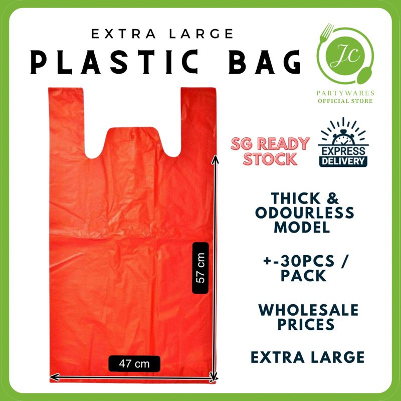 SG READY STOCK Extra Large Red Plastic Bag BIG BIG plastic bag
