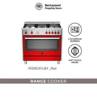 red electric range cooker