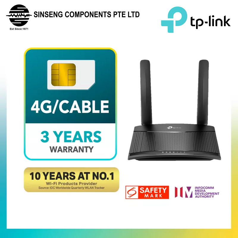 TP-Link MR100 300Mbps Wireless N LTE 4G Sim Card Router [Model No: TL ...