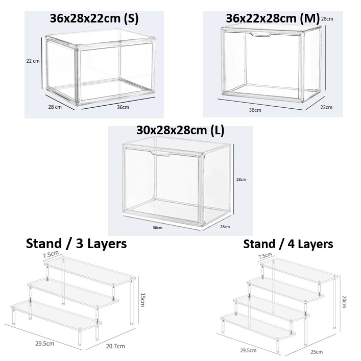 [Cheapest] Acrylic Display Box & Shelves Shopee Singapore