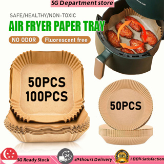 50Pcs Air Fryer Disposable Paper Non-Toxic Greaseproof Parchment