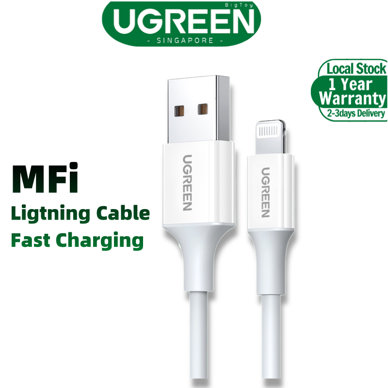 UGREEN 2.4A MFI Lightning Fast Cable for iPhone 14 13 Pro Max iPhone 14 Plus iPhone 12 11 Pro 2.4A, iPad, AirPods