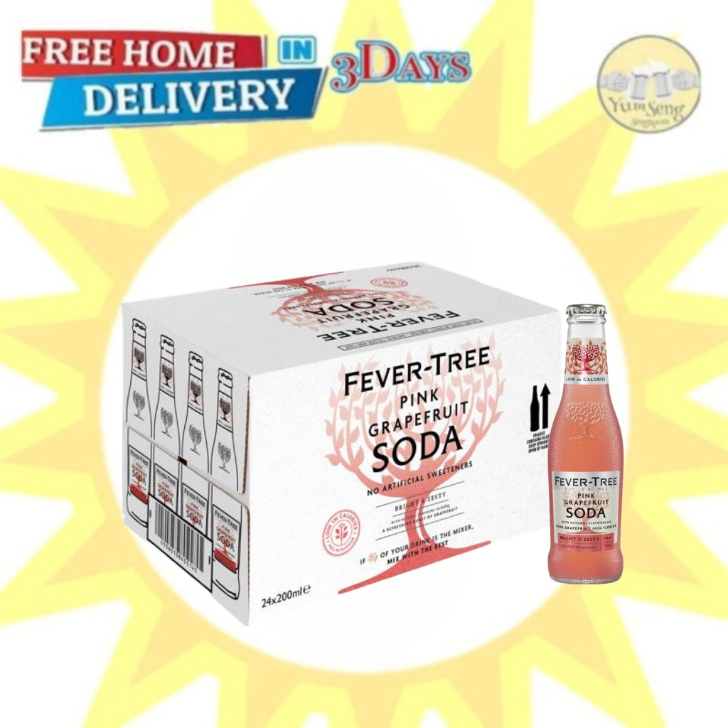 Fever Tree Pink Grapefruit Mixer (24 bottles x 200ml) Shopee Singapore