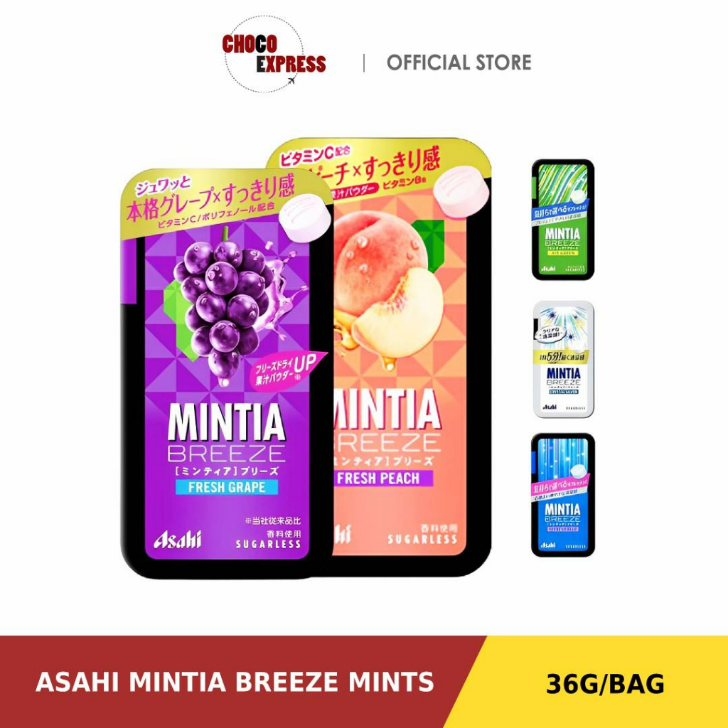 Asahi Mintia Breeze Mints Breath Fresh Assorted Flavor/ Japan Product