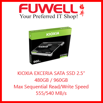 FUWELL - KIOXIA (Japanese Brand) EXCERIA (480GB / 960gb) 2.5