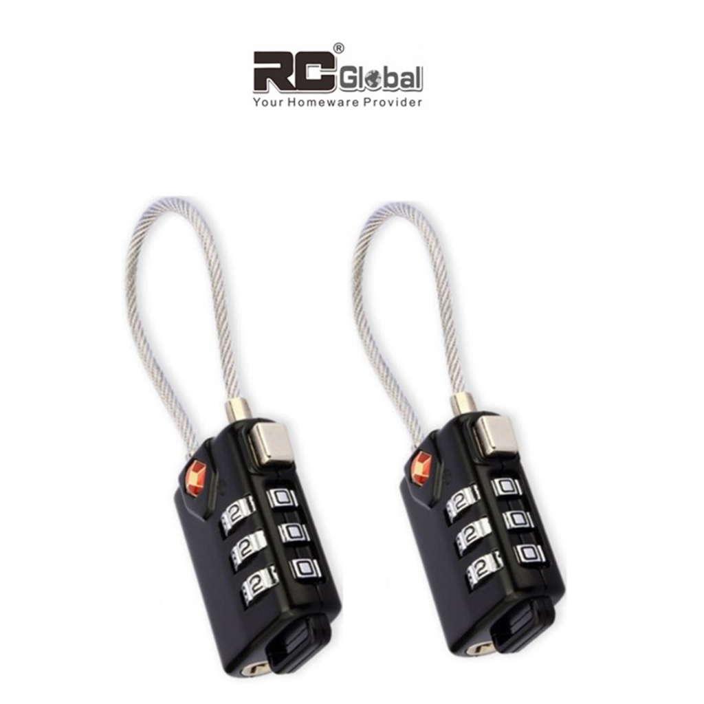 RCGadget Travel cable lock / TSA Travel cable Lock / Zinc Alloy cable
