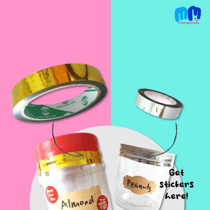 Metallic Laser Colour Silver Gold Red Green Bronze Adhesive Tape/ CNY