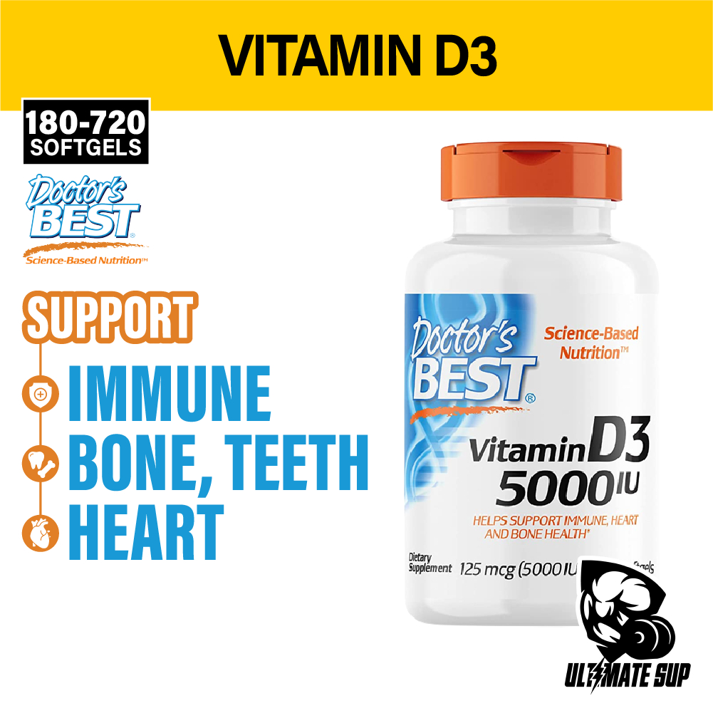 Doctor's Best, Vitamin D3, Immune, Health Supplement, Extra Virgin