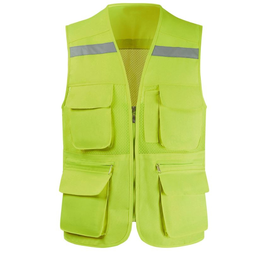 Breathable Safety Vest with Pocket High Visibility Photographer vest