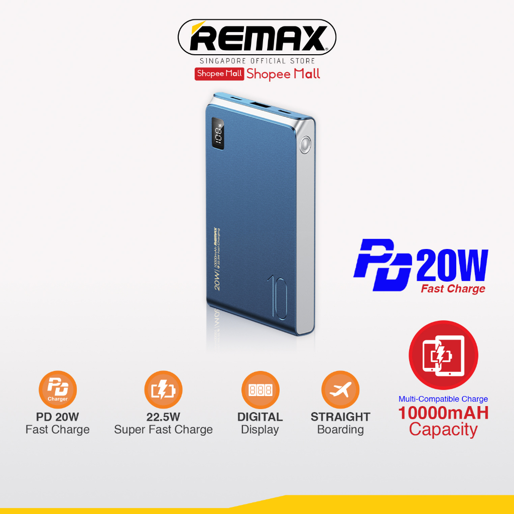 [Remax Energy] RPP-178 10000mAH Mini Lightweight Slim PD20W + 22.5W ...