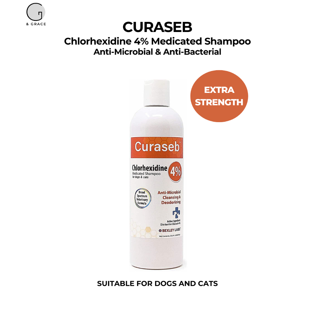CURASEB Chlorhexidine 4 Medicated Shampoo Relieve skin infection