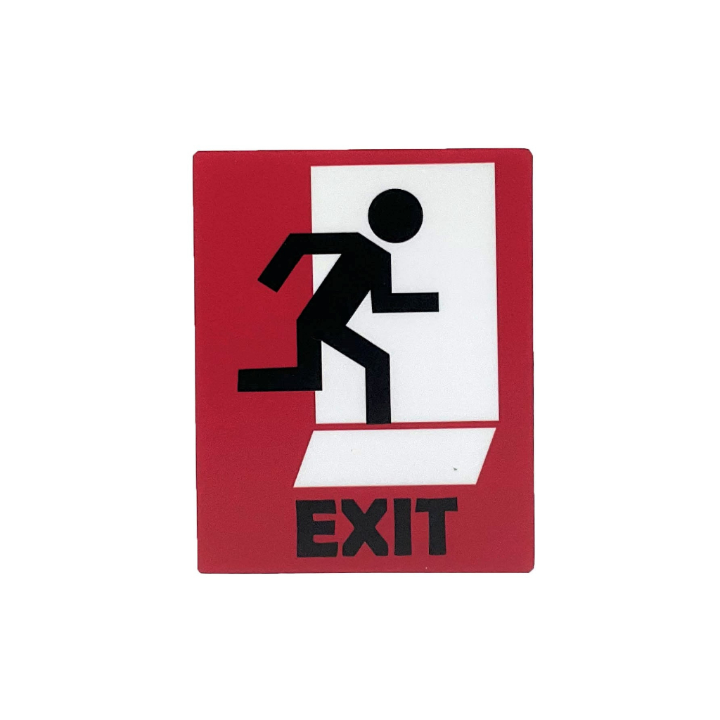 EXIT SIGNAGE ( 80mm x 100mm ) Shopee Singapore