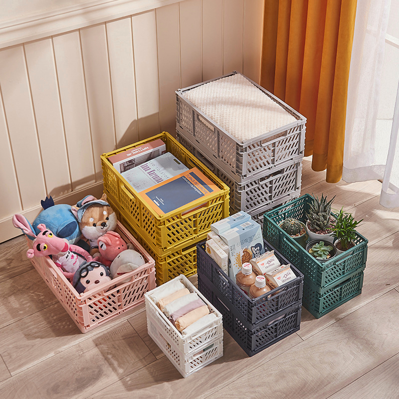 {SG} Stackable Storage Basket Collapsible Storage Box 22cm 30cm 42cm ...