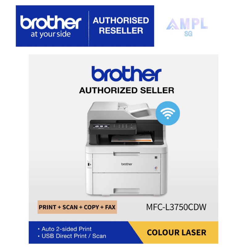 Brother Mfc-l3750cdw Colour Laser Printer Mfp Print Scan Copy Fax 