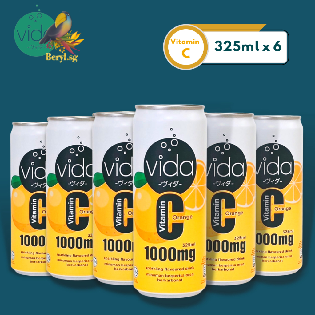 [FOLLOW GET 10 DICOUNT][Beryl.sg] VIDA [6 x 325ml ]Orange High vitamin