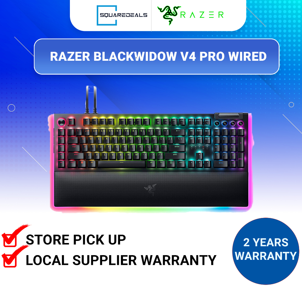 Razer BlackWidow V3 Wired Gaming Keyboard with Chroma RGB Backlighting  (Refurbished)