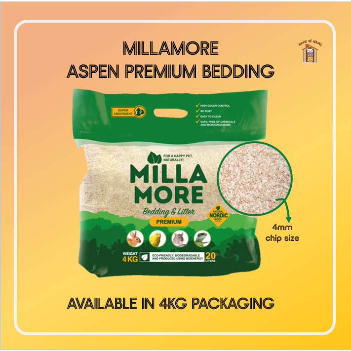 [Buy 4 Get 1 Free] AUTHENTIC Millamore 4KG Premium Aspen Chip Wood