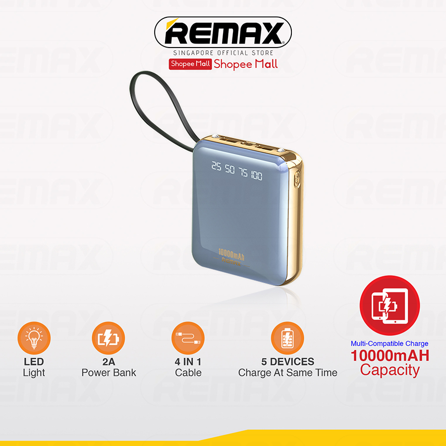 [Remax Energy] RPP-286 10000mAH 2A Classic Mini Lightweight Fast Charge ...