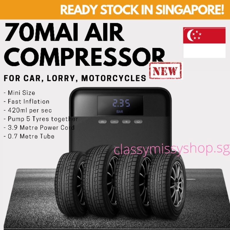 🇸🇬 70mai Car Air Compressor Midrive TP03 DC 12V Portable Electric Car