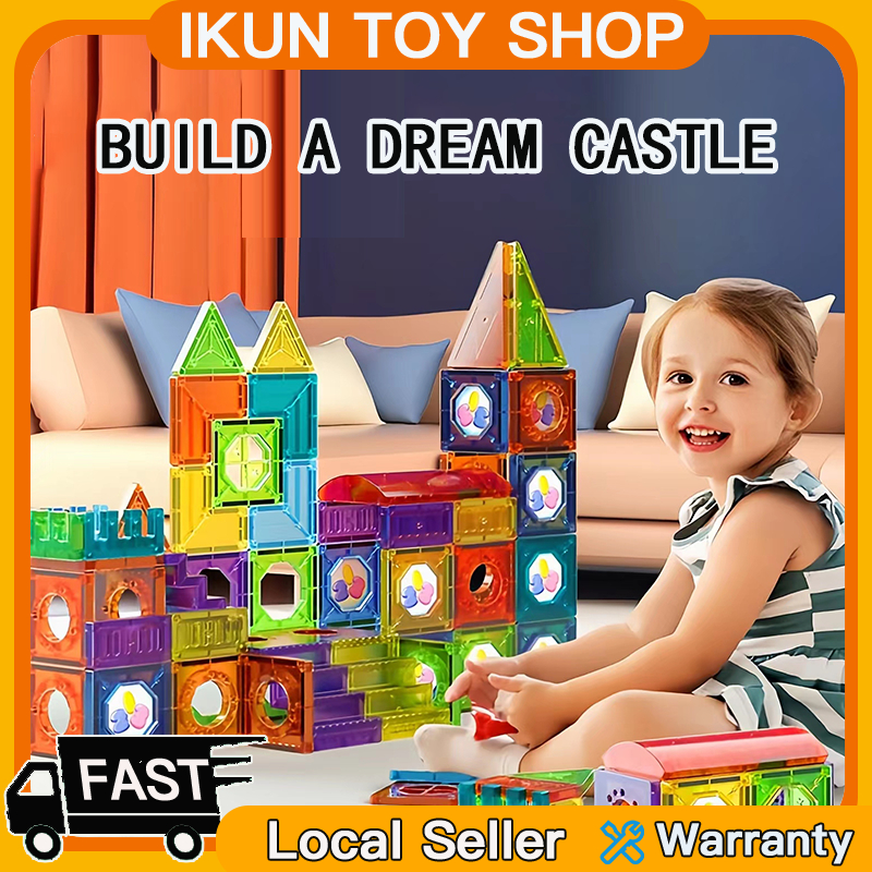 [NEWEST!]Magna Tiles For Kids Building Blocks Educational Toys For Toddler