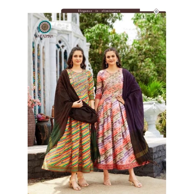 Banarasi dupatta with hot sale long dress