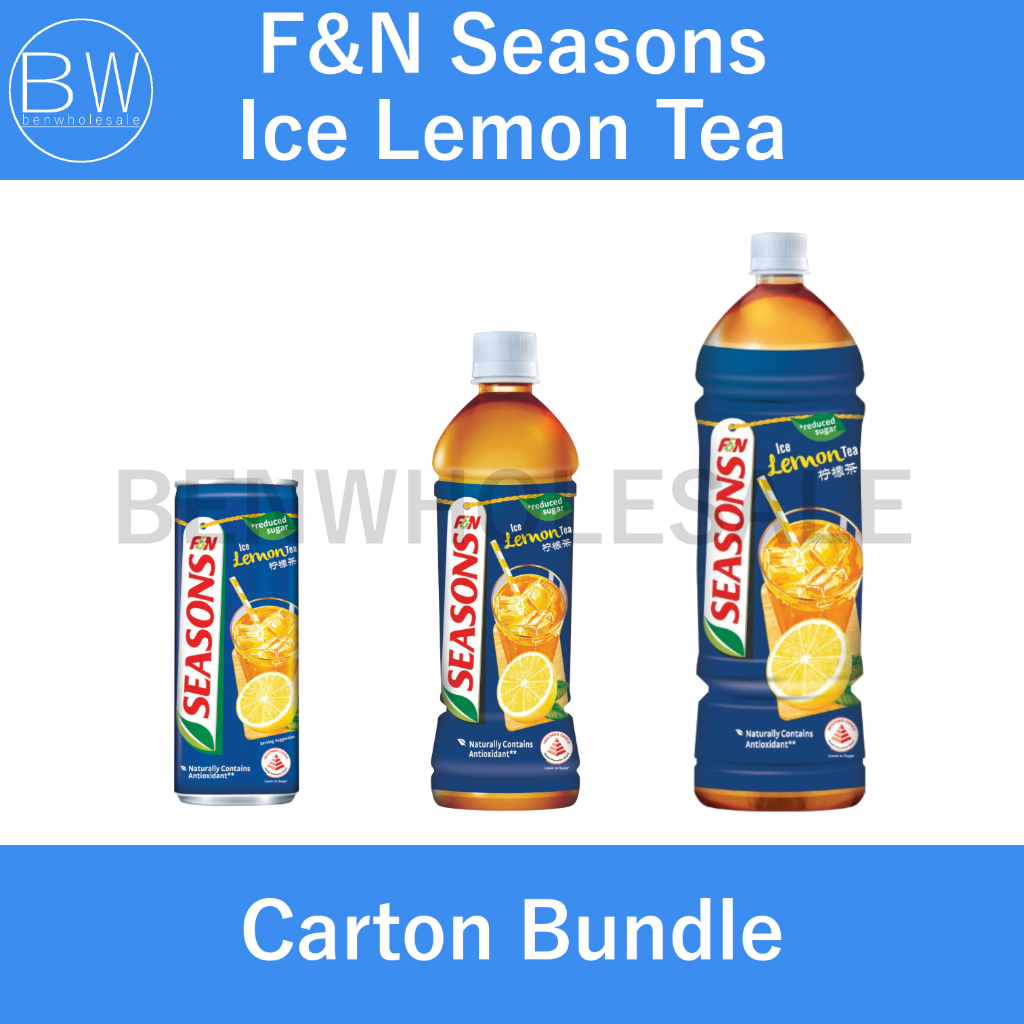 F&N Seasons Ice Lemon Tea Can (24 x 300ml) Bottle (500mlx24) / (1.5Lx12