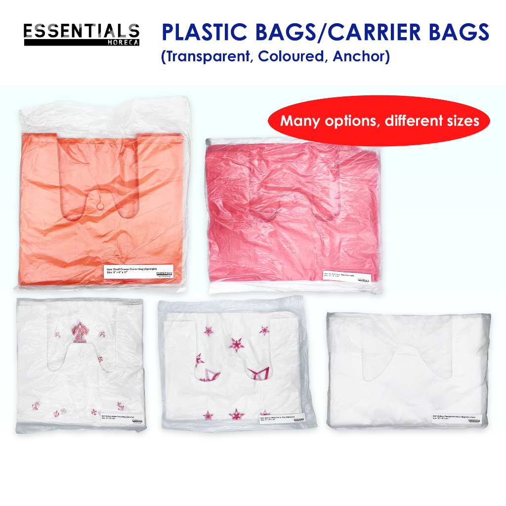 [SG READY STOCK] Plastic Bags/Carrier Bags/Singlet Bags [S M L] [Colour Options] Shopee Singapore