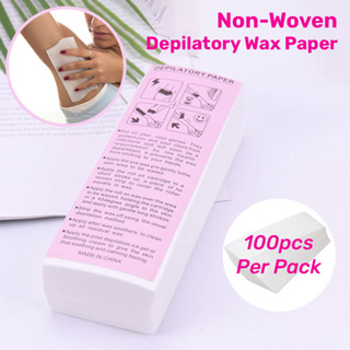 100x Hair Removal Strips For Leg Body Facial Depilatory Wax Paper