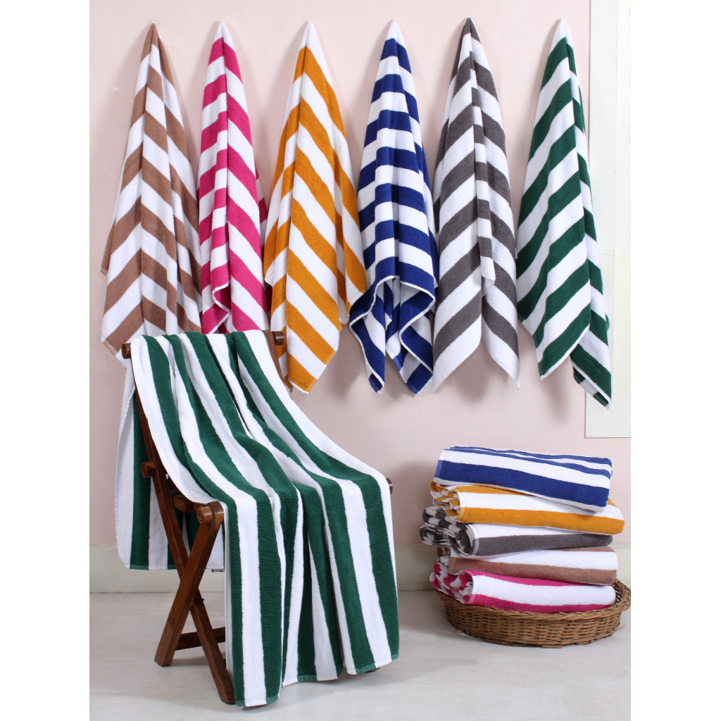 NEW ARRIVAL Beddy 100 Cotton Terry Towel Striped (Bath Sheet , Bath