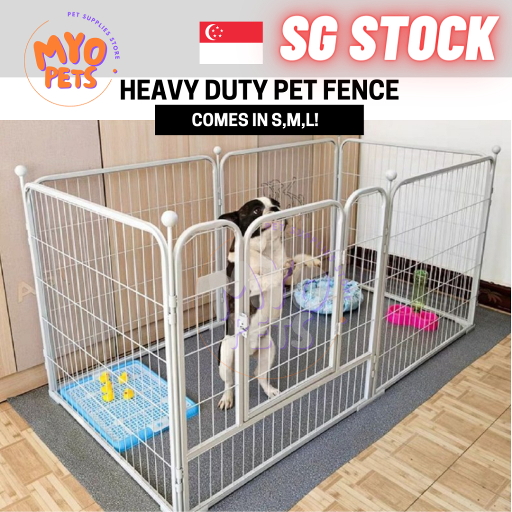 SG🇸🇬 MYOPETS READY STOCK Metal Pet Fence Dog Crate Rabbit Playpen