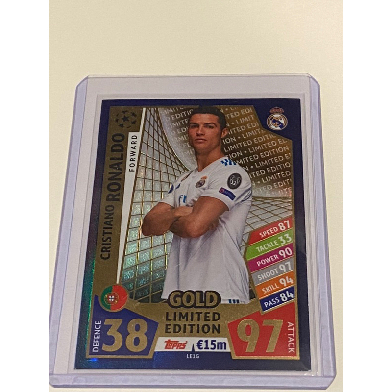 Cristiano Ronaldo Gold Limited Edition 2017 18 Topps Match Attax Uefa 