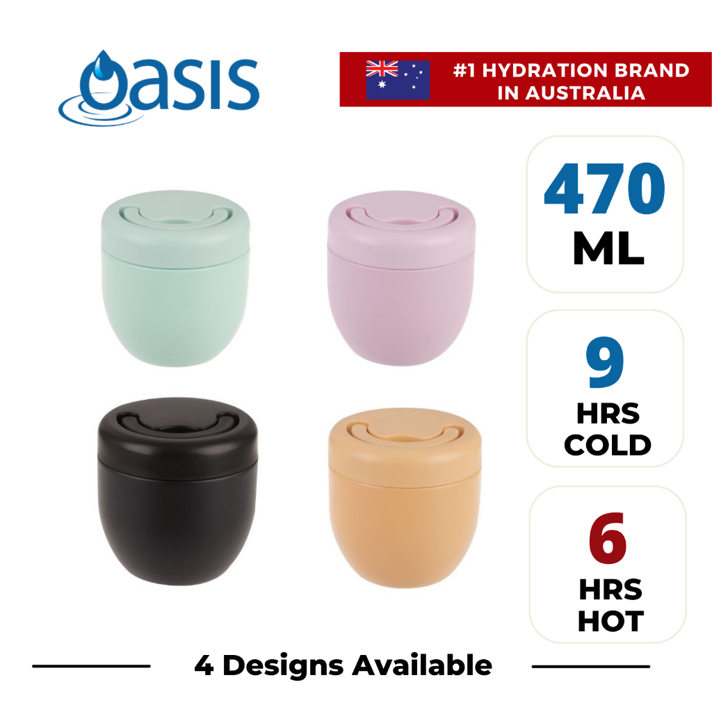 Oasis Stainless Steel Insulated Food Container with Handle 470ML ...