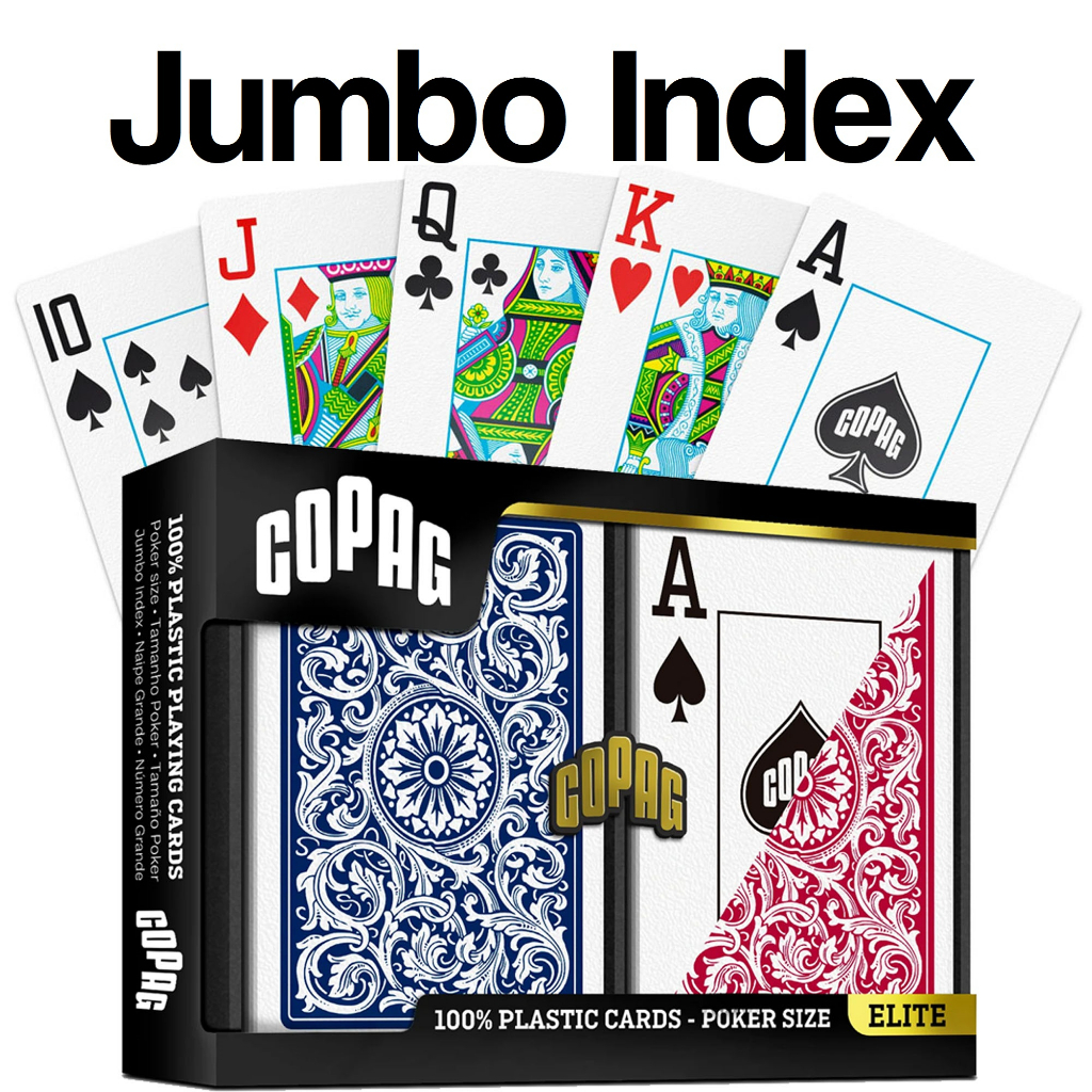 COPAG 1546 Jumbo Index Poker Sized Playing Cards Dualdeck Sets 100