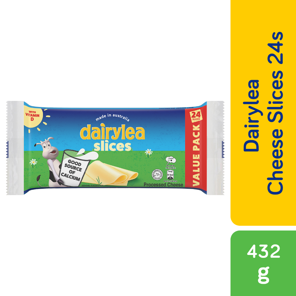 Dairylea Cheese Singles Value Pack 432g (24 Slices) Cheese, Cheddar