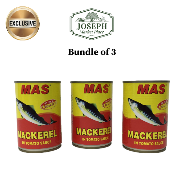 [Bundle of 3] MAS Japanese Halal Canned Mackerel in Tomato Sauce (425g